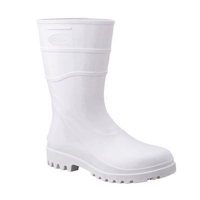 bota de borracha branca
