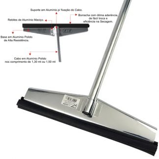 Rodo de Alumínio 2000 Com Cabo de Alumínio 30cm
