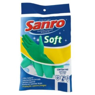 Luva de Borracha Sanro Soft Grande