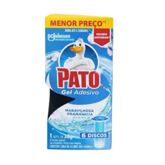 Pedra Sanitária Gel Adesivo Pato Refil 6 Semanas Marine 38gr
