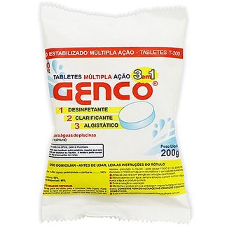 Cloro Pastilha Genco "3 em 1" 200gr