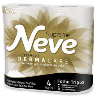Papel Higiênico Neve Folha Tripla Supreme 4Rolos 20Mt