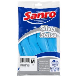 Luva de Borracha Sanro Silver Sense Média
