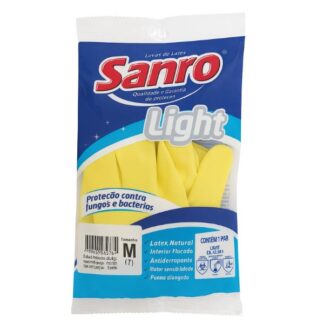 Luva de Borracha Sanro Light Média