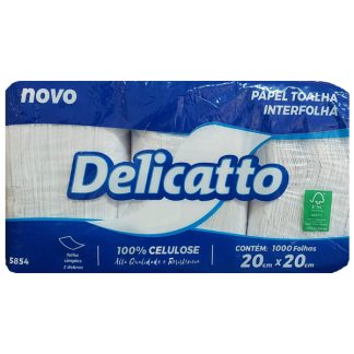 Papel Toalha Interfolha Folha Simples 1000fl Delicatto 100% Celulose