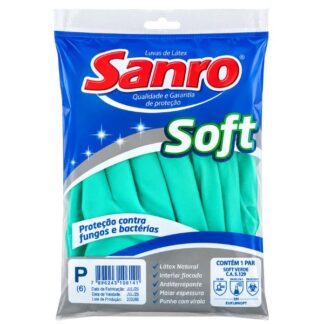 Luva de Borracha Sanro Soft Pequena