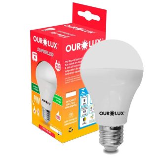 Lâmpada Led Bulbo 9W 3.000k Amarela Ourolux