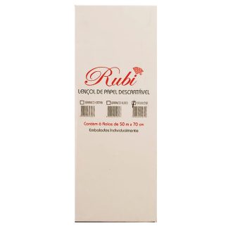 Lençol Descartável Rubi Celulose 6Rolos 70cm X 50mt