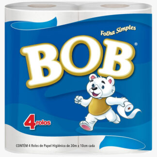 Papel Higiênico Folha Simples Bob 4Rolos