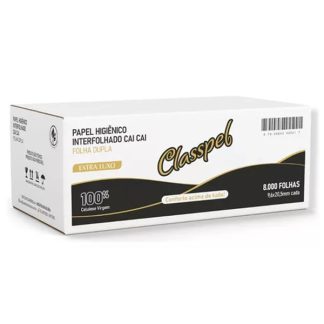 Papel Higiênico Folha Dupla Cai-Cai Classpel 8.000fl