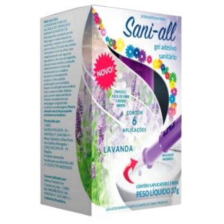 Pedra Sanitária Gel Adesivo Sani-All Aplicador 6 Semanas Lavanda