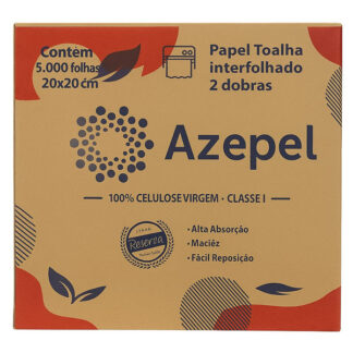 Papel Toalha Interfolha Folha Simples 5000fl Azepel 100% Celulose