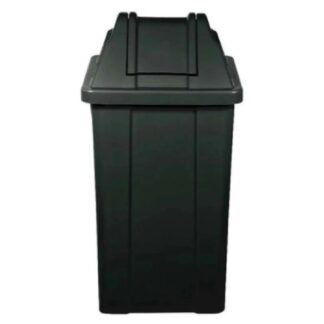 Lixeira Plástica Quadrada Basculante 60Lt Preta JSN