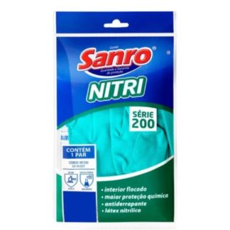 Luva de Borracha Nitrílica Sanro Nitri 200 XG