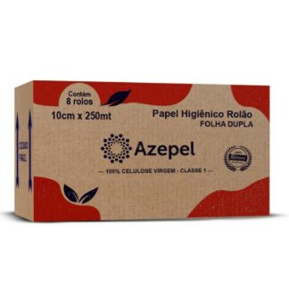 Papel Higiênico Rolão Folha Dupla Azepel 8 x 250mts