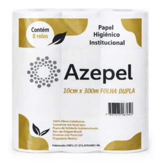 Papel Higiênico Rolão Folha Dupla Azepel 8 x 300mts