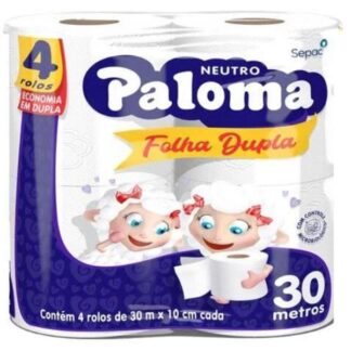 Papel Higiênico Folha Dupla Paloma 4 Rolos