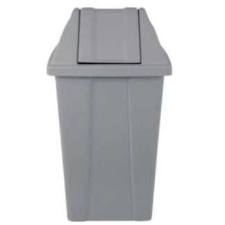 Lixeira Plástica Quadrada Basculante 100Lt Cinza JSN