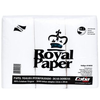 Papel Toalha Interfolha Folha Simples 2000fl Royal Paper 100% Celulose