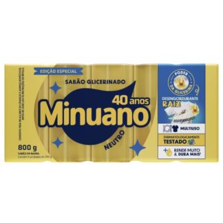 Sabão em Pedra Minuano Neutro 5und