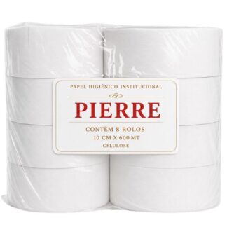 Papel Higiênico Rolão Folha Simples Pierre Celulose 8x600 mt
