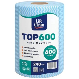 Pano Multiuso 28cm x 240mt Life Clean Azul