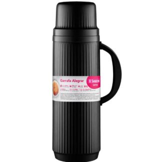 Garrafa Térmica Rosca Sanremo Preta 1Lt